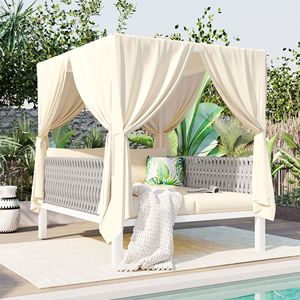 U_Style alto Comfort Patio esterno lettino con tende Versatile lettino per molteplici scenari - Product Image 1