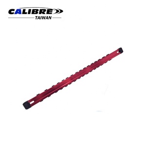 Kit d'organisation de douilles en aluminium noir avec clip magnétique TAIWAN CALIBRE 3/8\" Dr. Rail à douilles magnétique Réparation automobile Garantie de 6 mois - Product Image 2