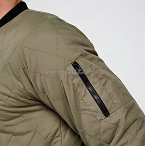 2025 nueva chaqueta acolchada de lona de alta calidad para hombre al por mayor cortavientos de invierno personalizado con logotipo frontal servicio OEM - Product Image 4