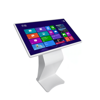 Kios Layar Sentuh Layanan Mandiri OEM, Layar LCD Interaktif Horizontal Komersial, Android Windows