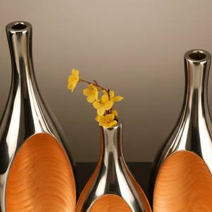 Juego de 3 Jarrones de Flores de Aluminio Fundido Cromado Plateado de Lujo, Forma Irregular Moderna, Hechos a Mano, Decoración de Mesa Portátil, Esmalte Personalizable - Product Image 6