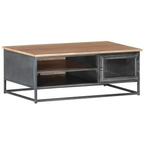 Table basse en bois d'acacia massif gris 35.4 po x 19.7 po x 13.8 po - Product Image 1