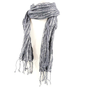 Logo personnalisé été dames adultes département triple ombrage viscose coton froissé écharpes traditionnelles châles et écharpes - Product Image 1