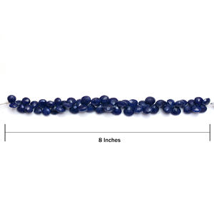 สร้อยข้อมือและสร้อยคอประดับพลอยไพลินสีน้ำเงินธรรมชาติทรงหัวใจเจียระไนแบบพิเศษ ทำมือ ได้รับการรับรองคุณภาพระดับพรีเมียม - Product Image 3