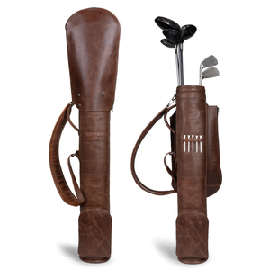 Hot Sale Premium Quality Genuine Leather <b>Golf</b> Bag Top Trending Product Lightweight <b>Golf</b> Bag with Zipper Closure - Product Image 3