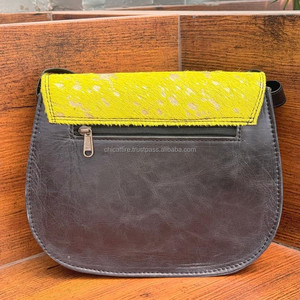 Offre Spéciale nouvelle mode cheveux sur métallique sacs à bandoulière pour femmes personnalisé en cuir véritable sacs à bandoulière peau de vache flocon dames sac à main - Product Image 4