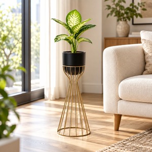Ensemble de 2 vases à fleurs élégants pour la table et le couloir, décoration d'intérieur moderne, ensemble de vases décoratifs, centre de table pour le salon, cadeau floral - Product Image 1