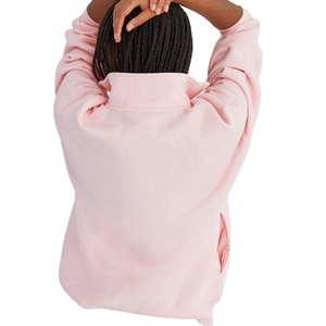 <b>Women's</b> Light Pink <b>Quarter</b> <b>Zip</b> Sweatshirt Cotton Bamboo Fleece Regular Fit Autumn Wear - Product Image 6