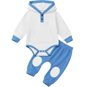 Conjunto deportivo para bebé 100% algodón, 160 g/m², tejido de punto, color liso, colorido, cuello redondo, cuello en V estampado, proveedor informal de Bangladesh. - Product Image 6
