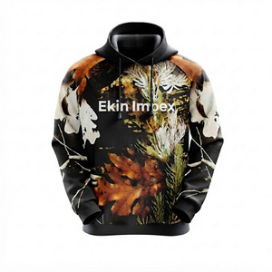 เสื้อฮู้ดลายพรางป่าแบบซับลิเมชั่นสั่งทำพิเศษสำหรับผู้ชาย พร้อมกระเป๋าจิงโจ้  รับผลิตแบบ OEM/ODM ขายส่ง - Product Image 1