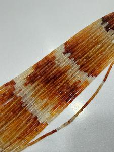 Fire Mexican Opal Faceted Rondelle <b>Beads</b> Mexican Opal <b>Beads</b> <b>Top</b> Quality Machine Cut Faceted Opal <b>Beads</b> 3-4 mm 13 Inches Strend - Product Image 2