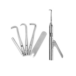 Extracteur de couronnes dentaires manuel en acier inoxydable durable avec 3 embouts certifié CE pour usage clinique et en laboratoire - Product Image 2