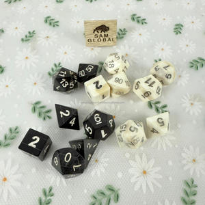 Juego de dados de hueso y cuerno de búfalo vikingo vintage al por mayor, juego de dados DnD de hueso blanco, accesorios RPG de hueso natural de origen ético - Product Image 4