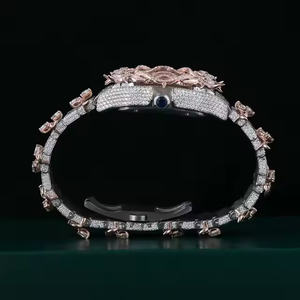 Reloj Mecánico Automático Premium para Hombre con Diamantes Cultivados en Laboratorio, Esfera Esqueleto de Lujo, Cristal Analógico, Acero Inoxidable - Product Image 4