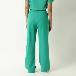 Pantalones de chándal acampanados y pantalones de mujer al por mayor, 100% algodón, transpirables, suaves, holgados, de pierna ancha y recta, pantalones acampanados para mujer - Product Image 2