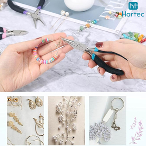 3 Pcs Mini Jewelry <b>Pliers</b> <b>Set</b> Side Cutter Round Nose Long Nose Wire Bending Tools Ergonomic Soft Rubber Grip for DIY Beading - Product Image 6