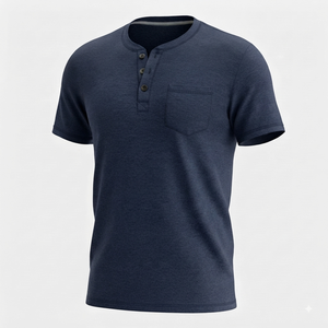 Camiseta de Manga Corta para Hombre, Nueva, Marca 2026, Color Sólido, 100% Algodón, Corte Holgado, Informal, Transpirable y Ecológica - Product Image 1
