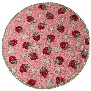 Needlework Handmade Beaded Dining Table Mat Design Boho Style Seed Beads <b>Embroidery</b> Table Placemats - Product Image 4