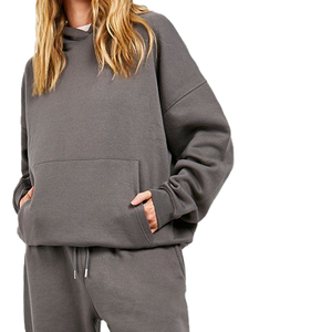Ensemble de survêtement unisexe en molleton épais imprimé, style streetwear, pour l'hiver, avec sweat à capuche et pantalon de jogging, grandes tailles - Product Image 6