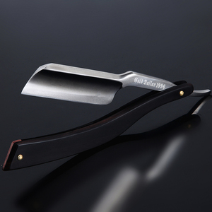 Oro dollaro tagliato gola rasatura dritto riutilizzabile in acciaio al carbonio <span class=keywords><strong>rasoio</strong></span> <span class=keywords><strong>da</strong></span> <span class=keywords><strong>barbiere</strong></span> con supporto uomo <span class=keywords><strong>rasoio</strong></span> di sicurezza rasoi in legno per il viso - Product Image 1