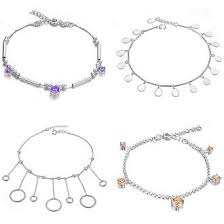 Hermosa y Elegante Tobillera Plateada Hecha a Mano, Colección de Joyería Elegante para Mujeres y Niñas, Ideal para Bodas y Fiestas - Product Image 2