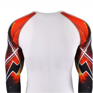 OEM Men's Breathable UPF50+ Quick Dry Polyester/Nylon Rash Guard for <b>Surfing</b> Diving with Custom Sublimation <b>Printing</b> Fortleo - Product Image 5