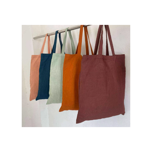 Sac fourre-tout en coton 100% uni de qualité supérieure, sac de courses réutilisable et sac en tissu écologique, sac fourre-tout à impression personnalisée, plusieurs couleurs - Product Image 5
