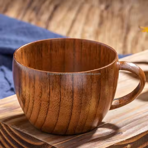 Tasse en bois bois café thé bière jus lait eau tasse primitive fait à la main bois naturel par artisanat artisanal - Product Image 5