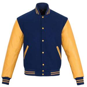 Nueva Chaqueta de Béisbol de Lana y Cuero Personalizada para Hombre al por Mayor, Estilo Universitario con Cuello Alto, Estilo Profesional de Invierno con Logotipo Frontal - Product Image 5
