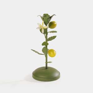 Porte-bougie en métal au design citron, support décoratif jaune pour bougie en forme de fruit, décoration de table, style méditerranéen - Product Image 3