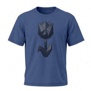 Top Quality Sustainable Men's Custom Printed <b>T</b>-<b>Shirt</b> Cotton/<b>Polyester</b> Anti-shrink Quick Dry Breathable Short Sleeve Regular Fit - Product Image 1