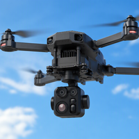 Caméra à cardan EO IR 48MP à 3 axes et 4 capteurs avec téléobjectif grand angle, imagerie thermique et télémètre laser pour drone UAV