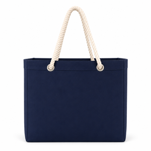 Sac fourre-tout en toile recyclée avec poignées en corde, taille moyenne, bandoulière, soufflet renforcé, personnalisable, écologique, vente en gros - Product Image 1