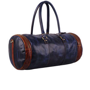 Wholesale Breathable Quick Dry Custom Genuine Leather Fashion Waterproof Travel Overnight Duffel Bag Gym Sports for <b>Men</b> - Product Image 2