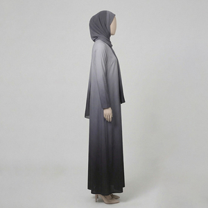 Quick Dry Breathable Modest Women <b>Islamic</b> Ankle-Length Long Sleeve Built-in Bra Abaya 100% Silk Eco-Friendly OEM Design Dress - Product Image 3