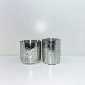 Récipient rond de pots de bougie en acier vide personnalisé en gros pour la fabrication de bougies en cire de soja quantité en vrac en métal avec gravure personnalisée - Product Image 6
