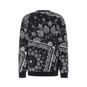 Nueva Sudadera con Capucha Personalizada 100% Algodón OEM, Forro Polar de Invierno, Talla Grande, Transpirable, de Secado Rápido, para Hombre, con Cuello Redondo y Diseño Paisley - Product Image 2