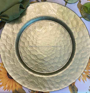 Assiette de chargeur de vaisselle de vacances fourniture de vaisselle assiette de présentation de service de nourriture en métal réutilisable assiette de charge de ferme décorative par TCD - Product Image 1