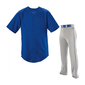 Ensemble d'uniformes de baseball personnalisés sublimés pour hommes – Maillot à col en V gris, noir et jaune à manches courtes et pantalon – Performance anti-humidité - Product Image 4