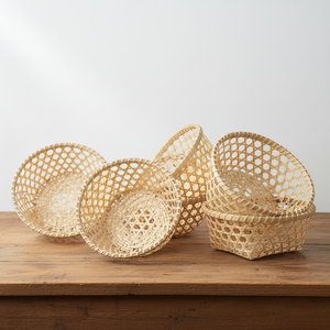 Sustainable Eco-friendly handmade <b>bamboo</b> <b>basket</b> durable natural woven storage <b>basket</b> for home kitchen fruit storage sustainable - Product Image 2