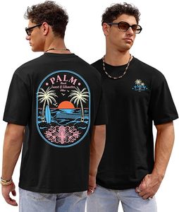 เสื้อยืดพิมพ์ลายผู้ชาย ดีไซน์กราฟิกทันสมัย แขนสั้น สวมใส่สบาย ผ้าเนื้อน้ำหนักเบา ระบายอากาศได้ดี เหมาะสำหรับชุดฤดูร้อน - Product Image 1