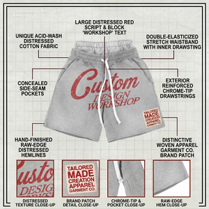 Pantalones Cortos Deportivos para Hombre, Cintura Alta, Casuales, Transpirables, 100% Algodón, Elegantes - Product Image 3