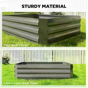 Grande Serra da Giardino Moderna Pop-up in Acciaio Zincato con Telaio in Legno/Acciaio e Materiale in PVC/Vetro per la Crescita delle Piante all'Aperto - Product Image 3