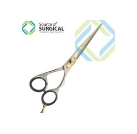 Ciseaux de coiffure professionnels en acier inoxydable 440C, lame tranchante, poignée en caoutchouc, pour droitiers, ciseaux de coupe à long manche - Product Image 3