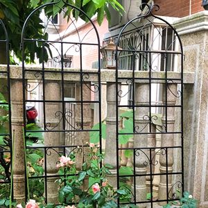 Set di 4 tralicci da giardino in metallo antiruggine neri da 180 cm x 50 cm per piante rampicanti - Product Image 4