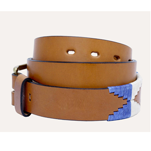 Cinturón de Polo Personalizado al por Mayor, Bordado Ecuestre, Clásico para Hombre, de Cuero Genuino, con Diseño de Estrella, OEM ODM - Product Image 2