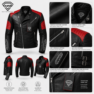 Meilleures vestes de moto unisexes personnalisées, respirantes, imperméables, coupe-vent, en cuir véritable, fabrication OEM de haute qualité - Product Image 6