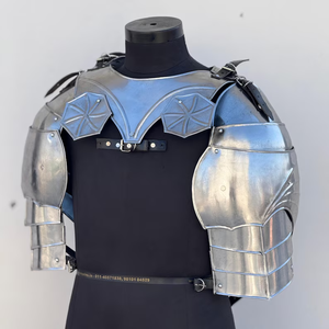 Hombreras y Coraza de Acero de Caballero Medieval, Armadura para Hombros, Disfraz de Cosplay, Reenactamiento Histórico, Equipo de Guerrero - Product Image 1