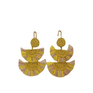 Ventas calientes Pendientes de diseño de bordado dorado multicolor clásico Estilo clásico de moda Unisex para regalos y fiestas - Product Image 1