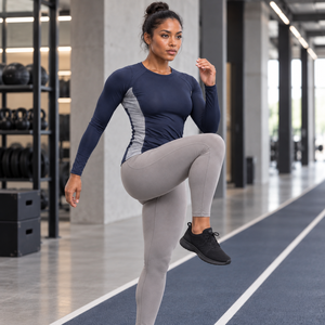 OEM Apparel Factory <b>Long</b> <b>Sleeve</b> Compression <b>Crop</b> <b>Top</b> Women's Performance Base Layer Lightweight Feel Strength Training Wholesale - Product Image 5